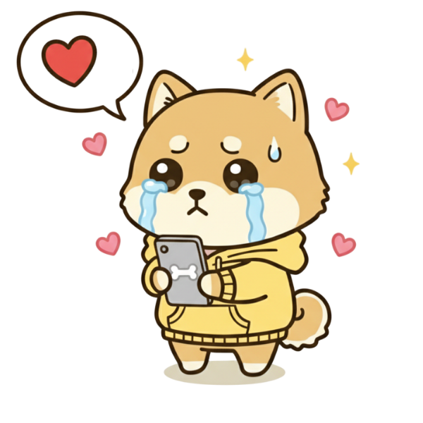 かまって柴犬
